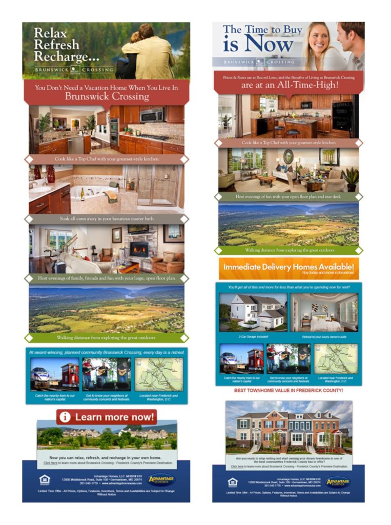 brunswick crossing eblasts for blog power marketing, builder marketing, internet marketing md, advantage homes